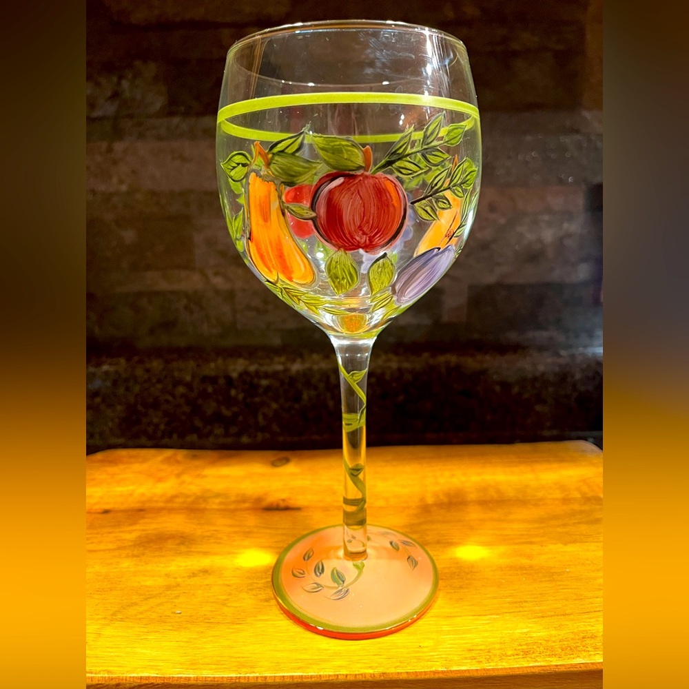 Hand painted wine glass 16OZ - Picture 3 of 3